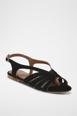 Sandalias de piel caprina nobuk - Negro