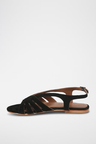 Sandalias de piel caprina nobuk - Negro