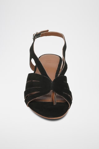 Sandalias de piel caprina nobuk - Negro