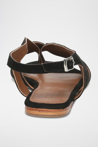 Sandalias de piel caprina nobuk - Negro