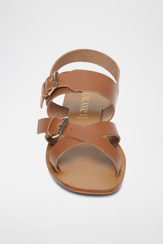 Sandalias de piel - Camel