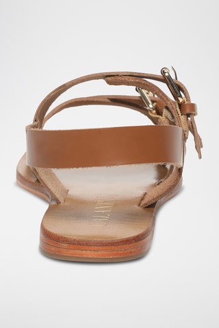 Sandalias de piel - Camel