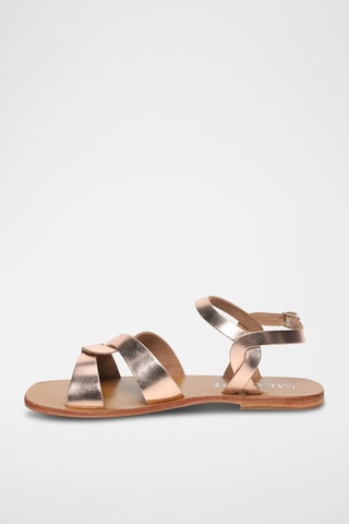 Sandalias de piel - Rosa dorado