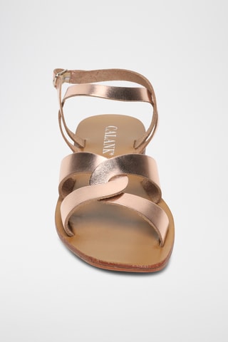 Sandalias de piel - Rosa dorado