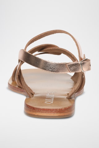 Sandalias de piel - Rosa dorado