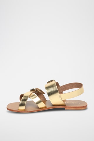 Sandalias de piel - Dorado