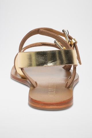 Sandalias de piel - Dorado