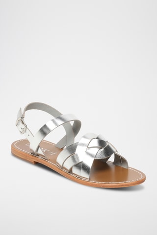 Sandalias de piel - Plateado