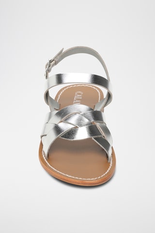 Sandalias de piel - Plateado