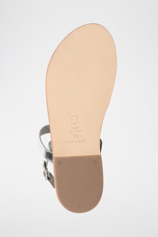 Sandalias de piel - Plateado