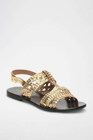 Sandalias de piel - Dorado