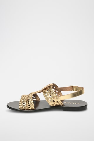 Sandalias de piel - Dorado