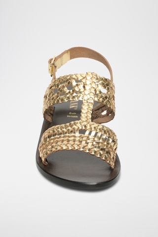 Sandalias de piel - Dorado