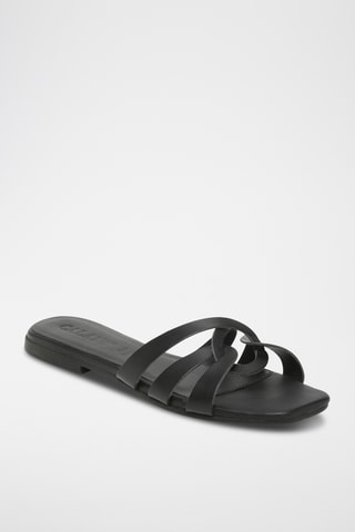 Sandalias de piel - Negro