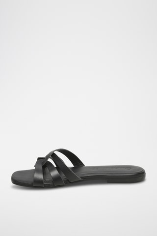Sandalias de piel - Negro