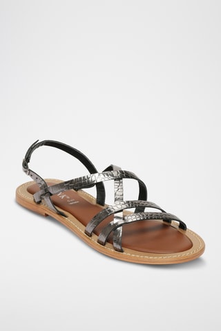 Sandalias de piel caprina - Negro