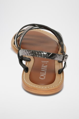 Sandalias de piel caprina - Negro