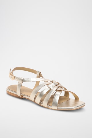 Sandalias de piel ovina napa - Dorado