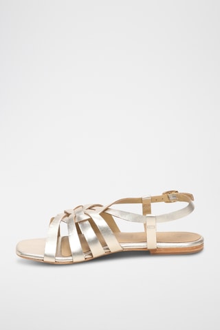 Sandalias de piel ovina napa - Dorado