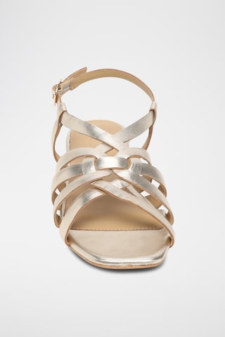 Sandalias de piel ovina napa - Dorado