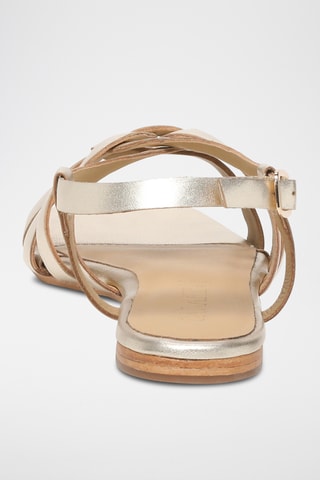 Sandalias de piel ovina napa - Dorado