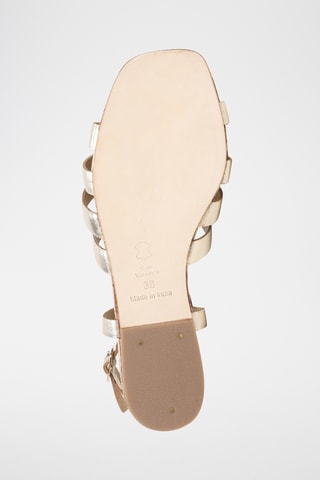 Sandalias de piel ovina napa - Dorado