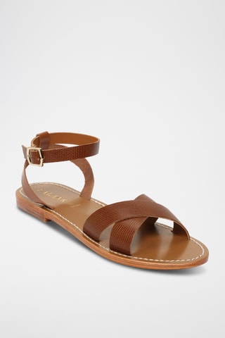 Sandalias de piel - Marrón