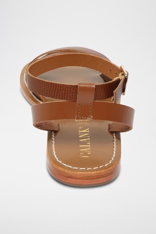 Sandalias de piel - Marrón