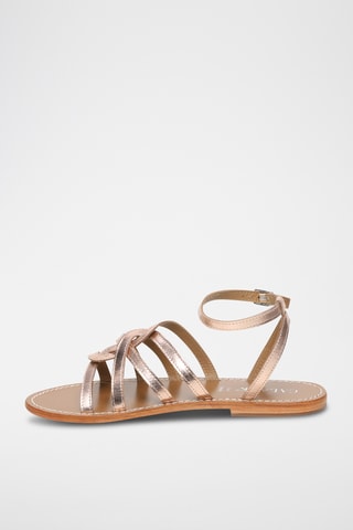 Sandalias de piel caprina - Rosa dorado