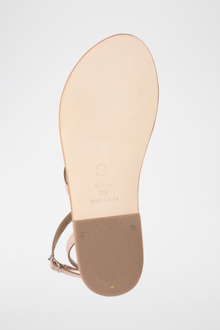 Sandalias de piel caprina - Rosa dorado