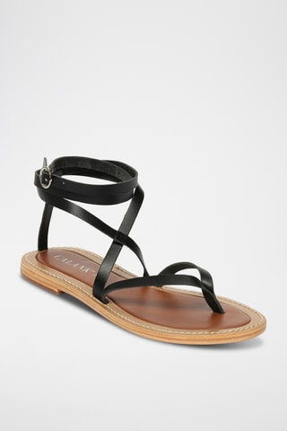 Sandalias de piel - Negro