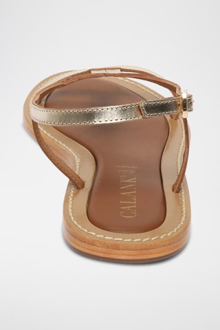 Sandalias de piel - Dorado