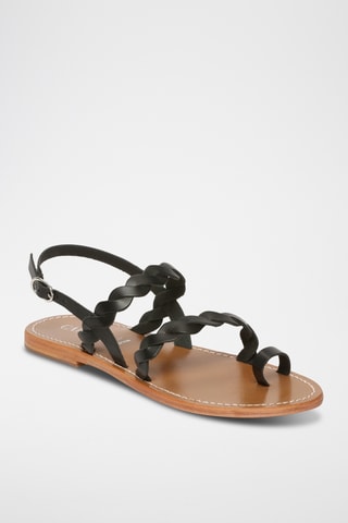 Sandalias de piel - Negro