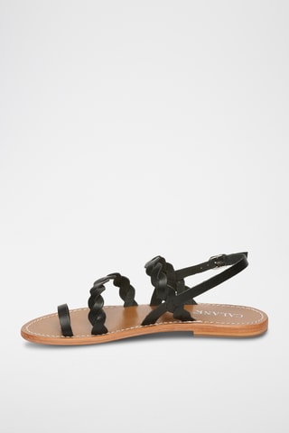 Sandalias de piel - Negro