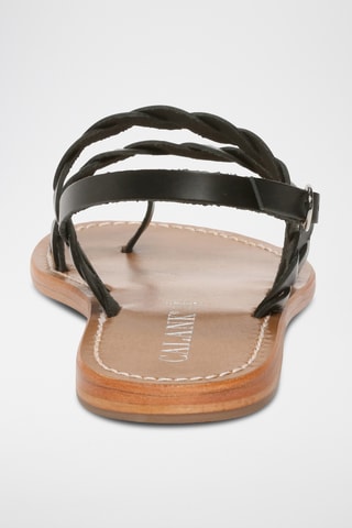 Sandalias de piel - Negro