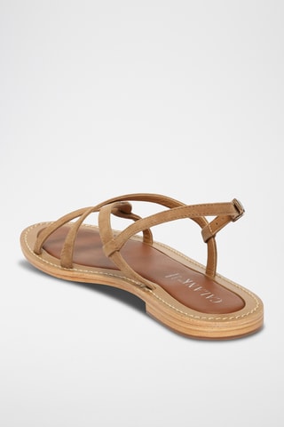 Sandalias de piel caprina nobuk - Camel