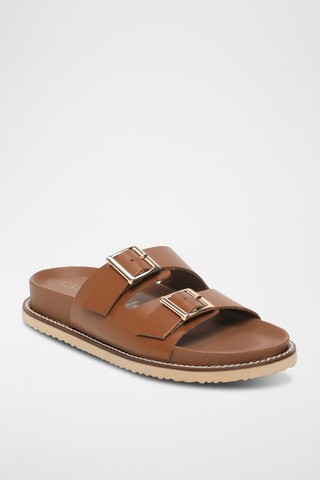 Sandalias de piel - Camel