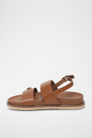 Sandalias de piel - Camel