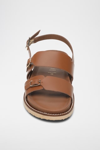 Sandalias de piel - Camel