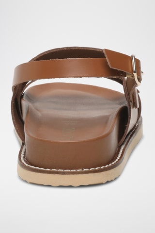 Sandalias de piel - Camel