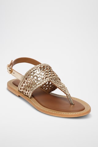 Sandalias de piel caprina - Dorado