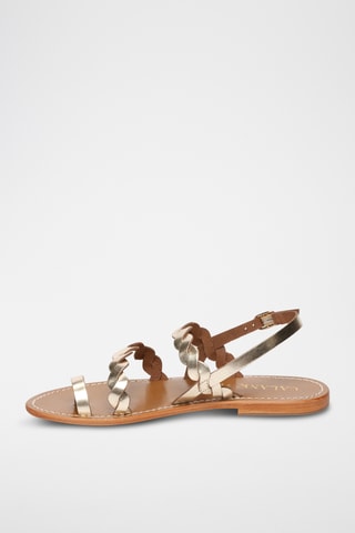 Sandalias de piel - Dorado