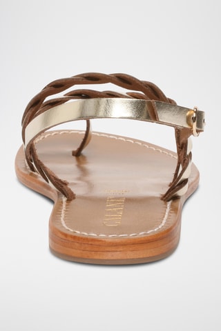 Sandalias de piel - Dorado