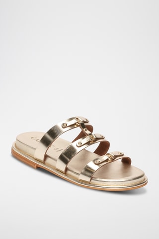 Sandalias de piel - Dorado