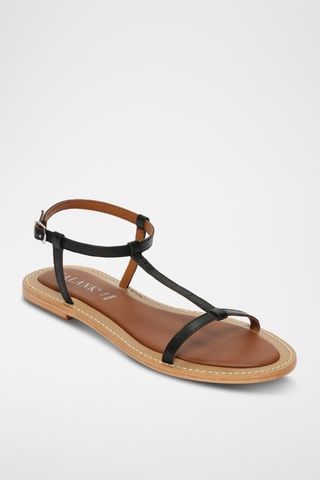 Sandalias de piel caprina - Negro
