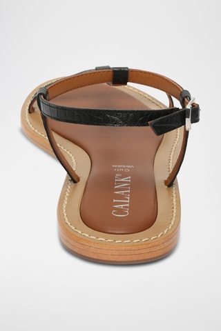 Sandalias de piel caprina - Negro