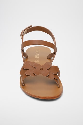 Sandalias de piel napa - Camel