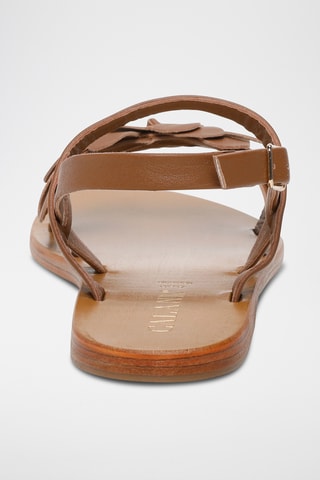 Sandalias de piel napa - Camel