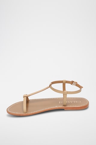 Sandalias de piel caprina - Beige