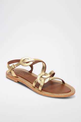 Sandalias de piel - Dorado